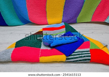 Similar – Image, Stock Photo Woollen blanket Handcrafts