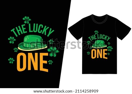 St. Patrick's day t-shirt design. The lucky one t-shirt design vector. For t-shirt print and other uses.
