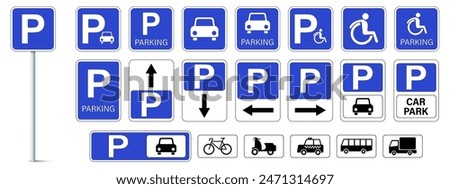 Car parking sign vector. parking and traffic sign. Urban transportation. Street road symbol.