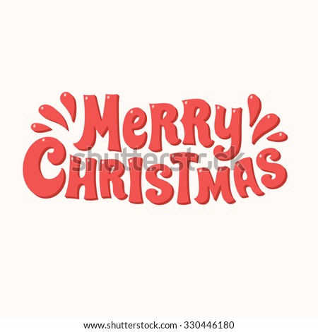 Merry Christmas Hand Drawn Lettering. Banner, Header Or Greeting Card