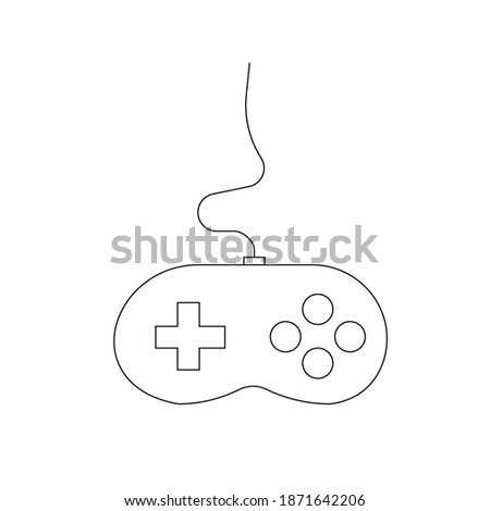 Game console picture on white background
