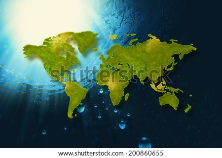 From the deep, abstract eco backgrounds with Earth map