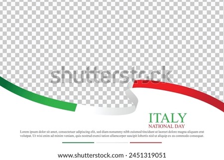 Italy Independence Day Vector Template Design Illustration. Suitable for greeting card, poster and banner