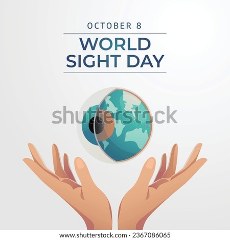 World Sight Day vector design template good for celebration usage. eye vector illustration. flat design. vector eps 10.