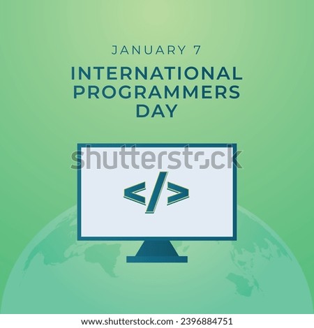 Code the Celebration. Vector Design Template for International Programmers Day.