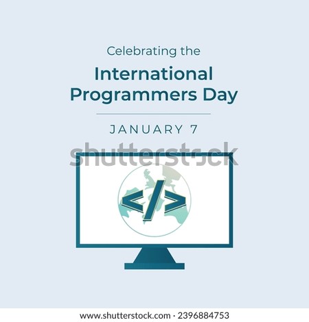 Code the Celebration. Vector Design Template for International Programmers Day.