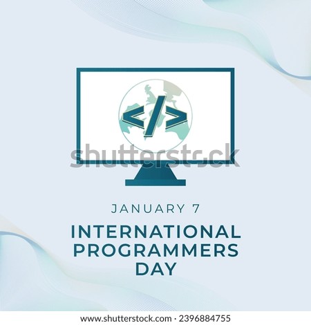 Code the Celebration. Vector Design Template for International Programmers Day.