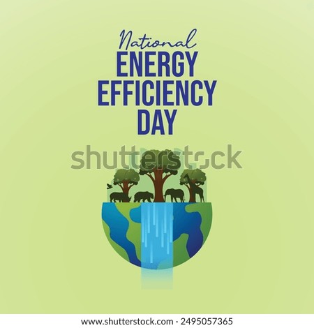 Energy Efficiency Day vector design template good for celebration usage. Energy Efficiency Day design. flat design. eps 10. 