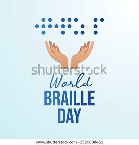 World Braille Day vector design template good for celebration usage. World Braille Day design. flat design. eps 10.