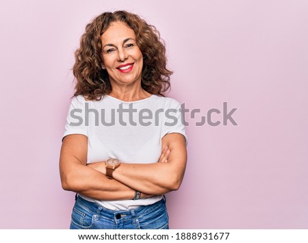 Similar – Image, Stock Photo Portrait of an old woman doing some gardening while smiling to camera during free time. Leisure time activities at home. Saving the planet plating plants. Planet concerns. Mature people works at home