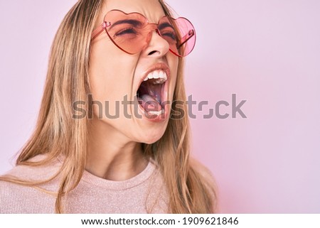 Similar – Image, Stock Photo angry Caucasian Sunglasses