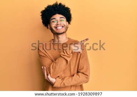 Similar – Image, Stock Photo young african man with a structure at background
