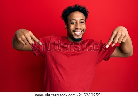 Similar – Image, Stock Photo African man with red T-shirt