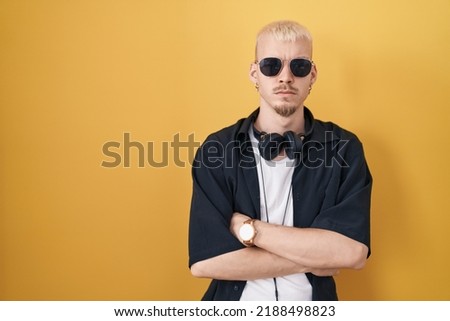 Image, Stock Photo angry Caucasian Sunglasses