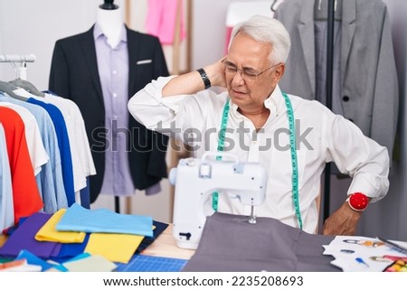 Similar – Image, Stock Photo Person sewing the spine of a book