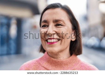 Similar – Image, Stock Photo Senior woman in urban environment