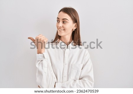 Similar – Image, Stock Photo Happy caucasian woman standing at the Zabriskie Point, Death Vallkey National Park