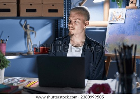 Similar – Image, Stock Photo ArtistPortrait Man Blonde