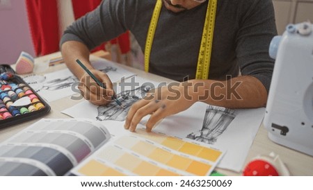 Similar – Image, Stock Photo coloured pencils Workbench