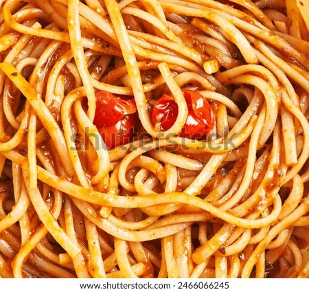 Similar – Image, Stock Photo close-up of spaghetti pasta, shot from above