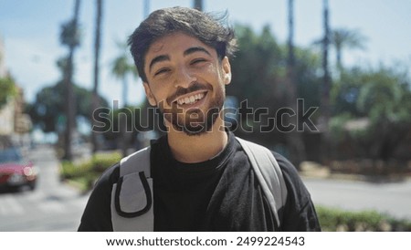 Similar – Image, Stock Photo young man with beard, concrete wall