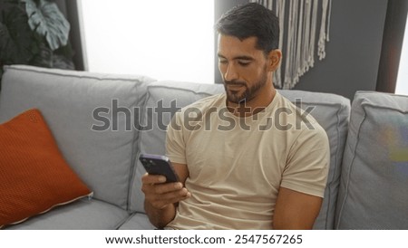 Similar – Image, Stock Photo Hispanic man looking at camera