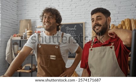 Foto Bild Zwei männliche Bäcker bereiten im Ramadan traditionelle türkische Pita zu und erhitzen sie