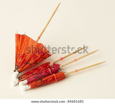 cocktail umbrella isolated on a white background