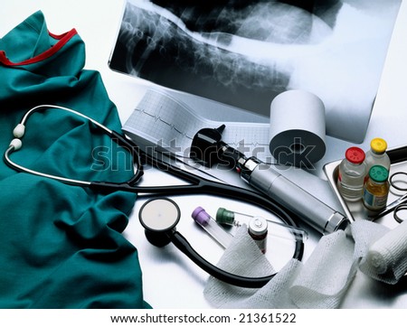 Medical equipment in a hospital setting