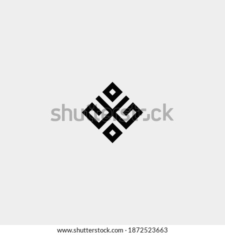 Monogram geometric letters GG logo vector design