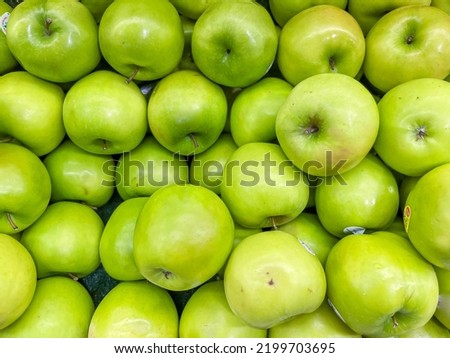 Stack of Granny Smith Apples or Green Apples ストックフォト © 