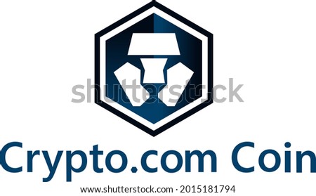 Vector image of Crypto.com Coin. Cryptocurrency, infographics