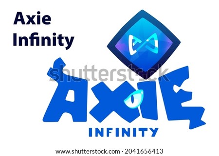 Vector image of Axie Infinity. Cryptocurrency, infographics