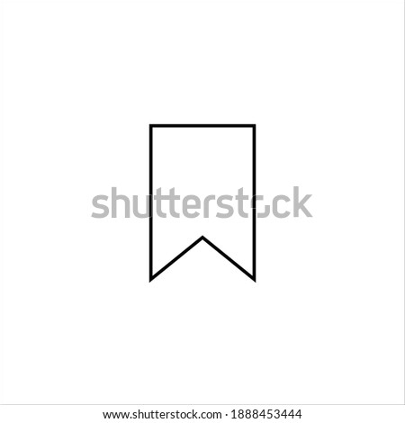 black saved bookmark icon on white background, vector illustration