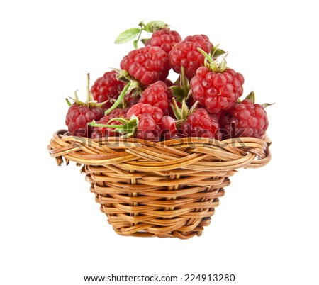 raspberry on a white background