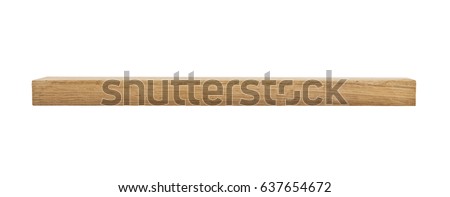 oak wooden beam isolated on white background Stock foto © 