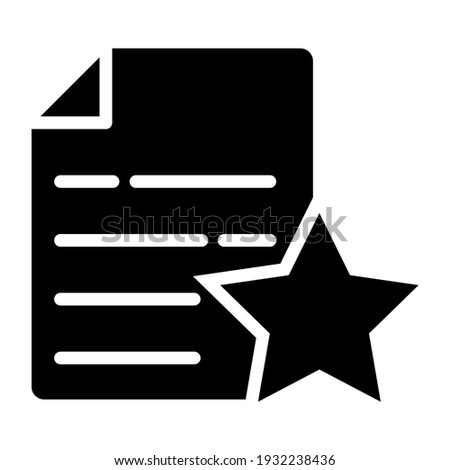 A unique design vector favorite list, star with paper icon