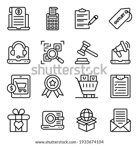 Pack of Shopping and Buying Linear Icons