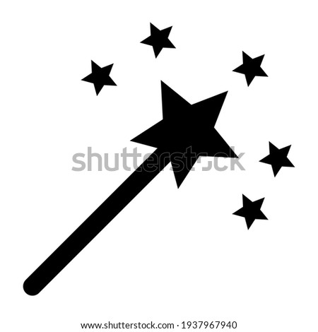 Modern style vector of magic wand