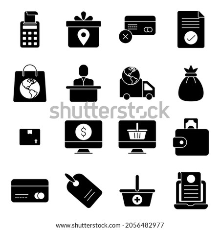 Pack of Purchasing solid Icons