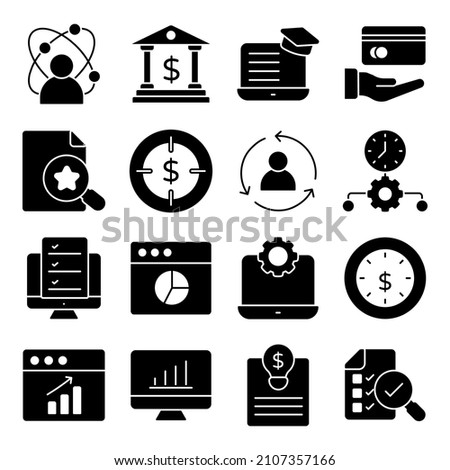 Pack of Business Solid Icons

