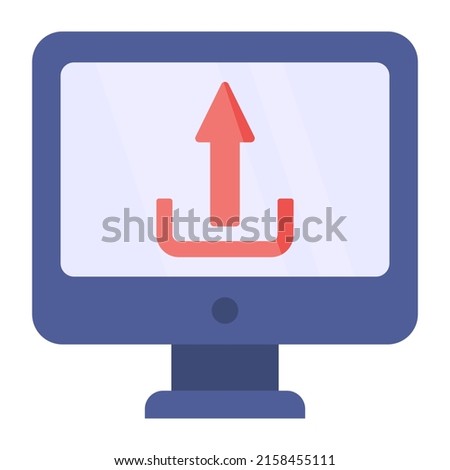 Premium download icon of online uploading