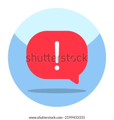 Unique design icon of chat error