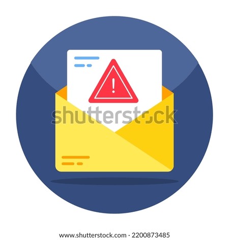 Creative design icon of mail error 