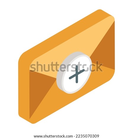 Unique design icon of add mail