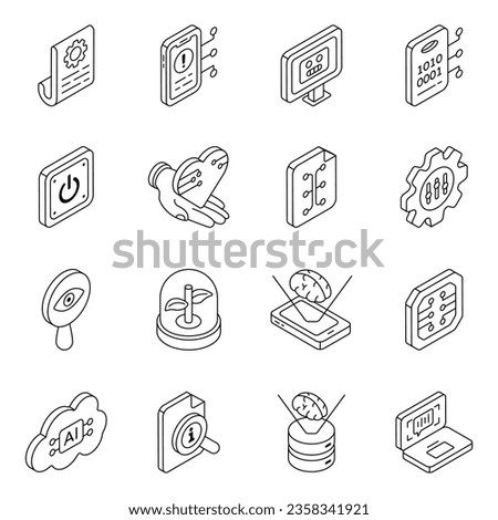 Pack of Intelligence Linear Icons

