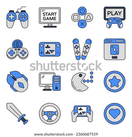 Pack of Gaming Flat Icons 