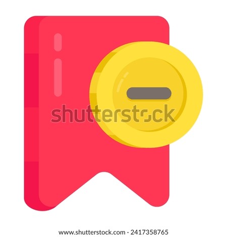 Perfect design icon of remove bookmark 

