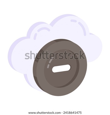 An icon design of cloud remove

