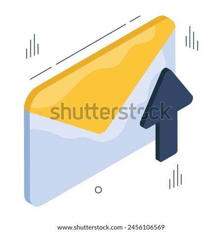 Premium download icon of mail upload 

